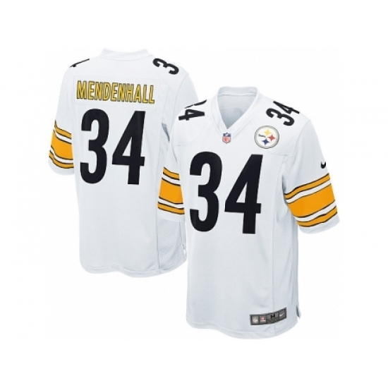 Nike Pittsburgh Steelers 34 Rashard Mendenhall White Game NFL Jersey Nike Pittsburgh Steelers 34 Rashard Mendenhall White Game NFL Jersey