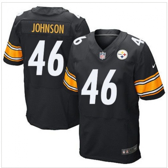 Nike Pittsburgh Steelers #46 Will Johnson Black Team Color Men 27s Stitched NFL Elite Jersey Nike Pittsburgh Steelers #46 Will Johnson Black Team Color Men 27s Stitched NFL Elite Jersey