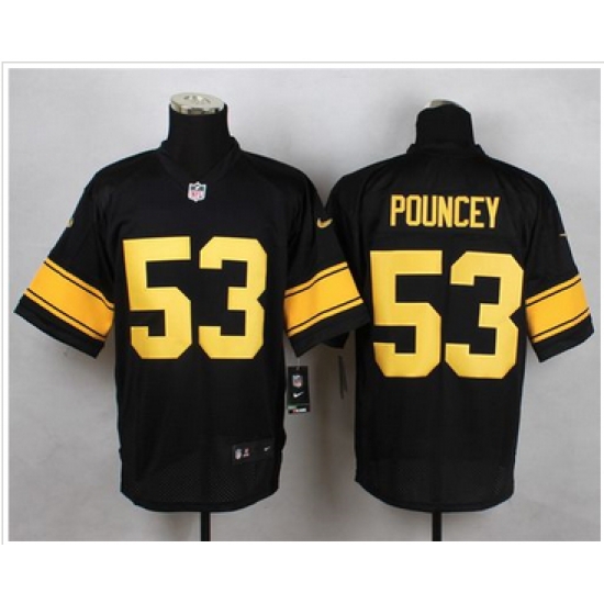 Nike Pittsburgh Steelers #53 Maurkice Pouncey Black(Gold No.) Mens Stitched NFL Elite Jersey Nike Pittsburgh Steelers #53 Maurkice Pouncey Black(Gold No.) Mens Stitched NFL Elite Jersey