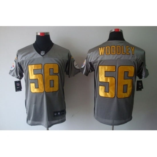 Nike Pittsburgh Steelers 56 Lamarr Woodley Grey Elite Shadow NFL Jersey Nike Pittsburgh Steelers 56 Lamarr Woodley Grey Elite Shadow NFL Jersey