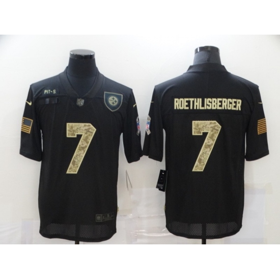 Nike Pittsburgh Steelers 7 Ben Roethlisberger Black Camo 2020 Salute To Service Limited Jersey Nike Pittsburgh Steelers 7 Ben Roethlisberger Black Camo 2020 Salute To Service Limited Jersey