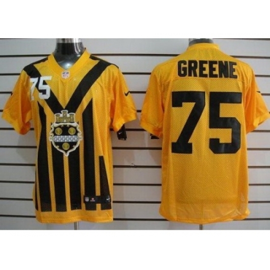Nike Pittsburgh Steelers 75 Joe Greene Yellow Elite 1933s Throwback NFL Jersey Nike Pittsburgh Steelers 75 Joe Greene Yellow Elite 1933s Throwback NFL Jersey