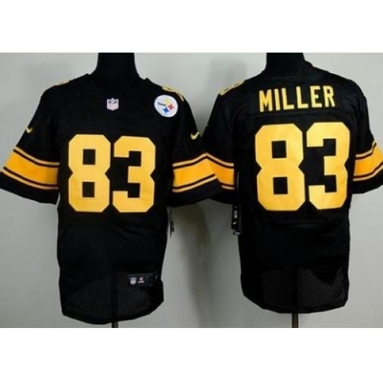 Nike Pittsburgh Steelers 83 Heath Miller Black Elite Gold No. NFL Jersey Nike Pittsburgh Steelers 83 Heath Miller Black Elite Gold No. NFL Jersey