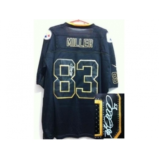 Nike Pittsburgh Steelers 83 Heath Miller Black Elite Light Out Signed NFL Jersey Nike Pittsburgh Steelers 83 Heath Miller Black Elite Light Out Signed NFL Jersey