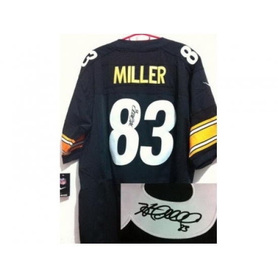 Nike Pittsburgh Steelers 83 Heath Miller Black Elite Signed NFL Jersey Nike Pittsburgh Steelers 83 Heath Miller Black Elite Signed NFL Jersey