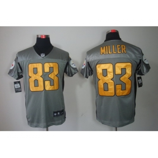 Nike Pittsburgh Steelers 83 Heath Miller Grey Elite Shadow NFL Jersey Nike Pittsburgh Steelers 83 Heath Miller Grey Elite Shadow NFL Jersey