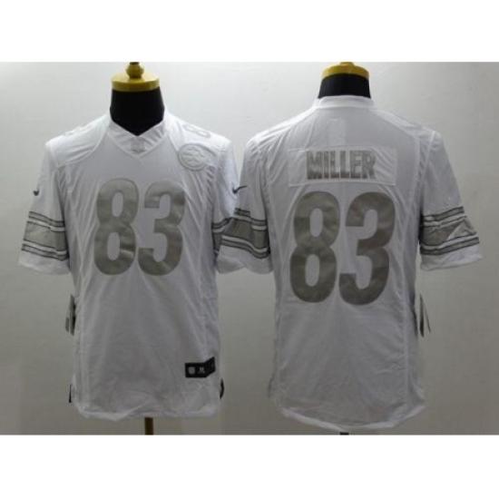 Nike Pittsburgh Steelers 83 Heath Miller White Limited Platinum NFL Jersey Nike Pittsburgh Steelers 83 Heath Miller White Limited Platinum NFL Jersey