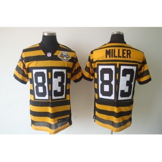 Nike Pittsburgh Steelers 83 Heath Miller Yellow Black Elite 80TH Throwback NFL Jersey Nike Pittsburgh Steelers 83 Heath Miller Yellow Black Elite 80TH Throwback NFL Jersey