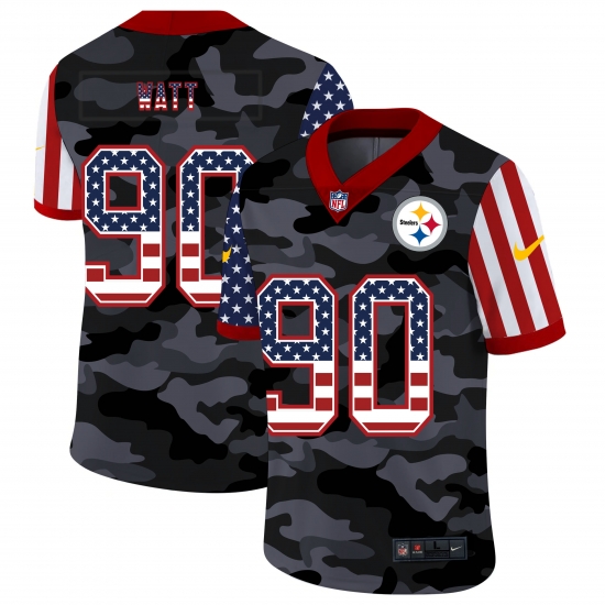 Nike Pittsburgh Steelers 90 T J Watt Camo 2020 USA Flag Salute To Service Limited Jersey Nike Pittsburgh Steelers 90 T J Watt Camo 2020 USA Flag Salute To Service Limited Jersey