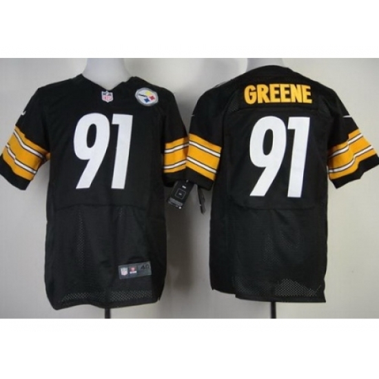 Nike Pittsburgh Steelers 91 Kevin Greene Black Elite NFL Jersey Nike Pittsburgh Steelers 91 Kevin Greene Black Elite NFL Jersey