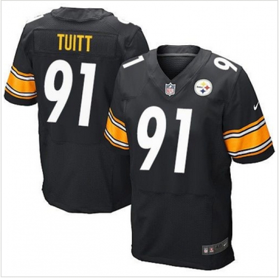 Nike Pittsburgh Steelers #91 Stephon Tuitt Black Team Color Men 27s Stitched NFL Elite Jersey Nike Pittsburgh Steelers #91 Stephon Tuitt Black Team Color Men 27s Stitched NFL Elite Jersey