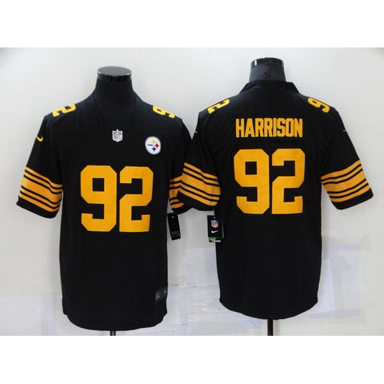 Nike Pittsburgh Steelers 92 James Harrison Black Color Rush Limited Jersey Nike Pittsburgh Steelers 92 James Harrison Black Color Rush Limited Jersey