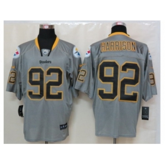 Nike Pittsburgh Steelers 92 James Harrison Grey Elite Lights Out NFL Jersey Nike Pittsburgh Steelers 92 James Harrison Grey Elite Lights Out NFL Jersey