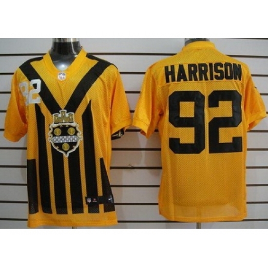 Nike Pittsburgh Steelers 92 James Harrison Yellow Elite 1933s Throwback NFL Jersey Nike Pittsburgh Steelers 92 James Harrison Yellow Elite 1933s Throwback NFL Jersey