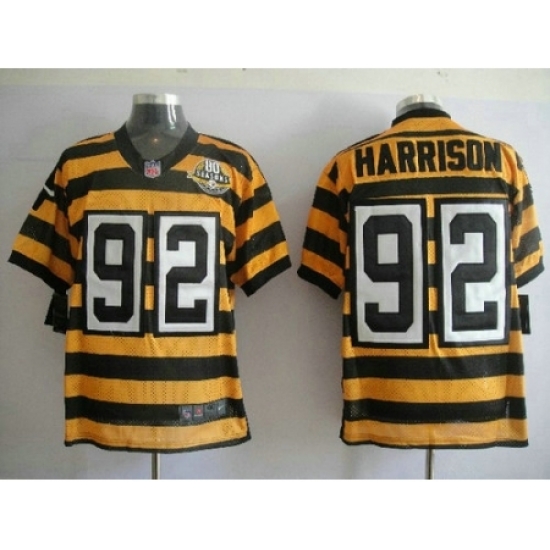 Nike Pittsburgh Steelers 92 James Harrison Yellow Elite Black 80TH M&N NFL Jersey Nike Pittsburgh Steelers 92 James Harrison Yellow Elite Black 80TH M&N NFL Jersey