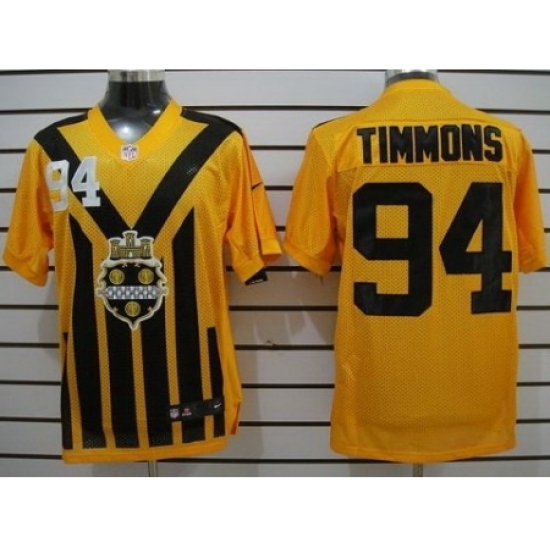 Nike Pittsburgh Steelers 94 Lawrence Timmons Yellow Elite 1933s Throwback NFL Jersey Nike Pittsburgh Steelers 94 Lawrence Timmons Yellow Elite 1933s Throwback NFL Jersey