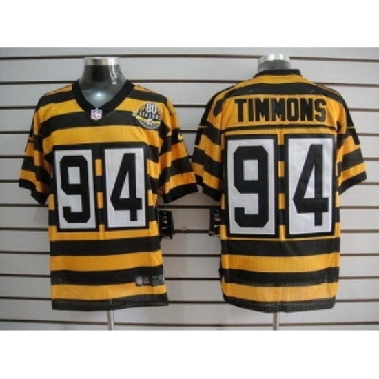 Nike Pittsburgh Steelers 94 Lawrence Timmons yellow black Elite 80TH M&N NFL Jersey Nike Pittsburgh Steelers 94 Lawrence Timmons yellow black Elite 80TH M&N NFL Jersey