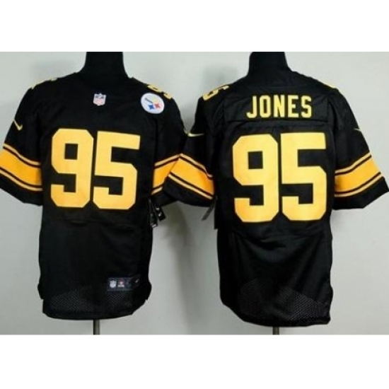 Nike Pittsburgh Steelers 95 Jarvis Jones Black Elite Gold No. NFL Jersey Nike Pittsburgh Steelers 95 Jarvis Jones Black Elite Gold No. NFL Jersey