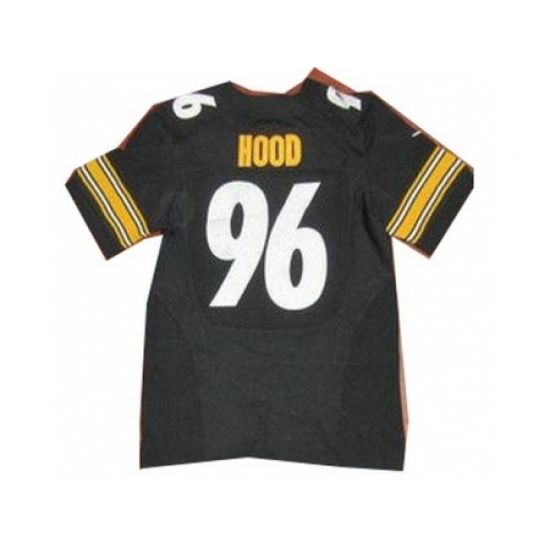 Nike Pittsburgh Steelers 96 Evander Hood Black Elite NFL Jersey Nike Pittsburgh Steelers 96 Evander Hood Black Elite NFL Jersey