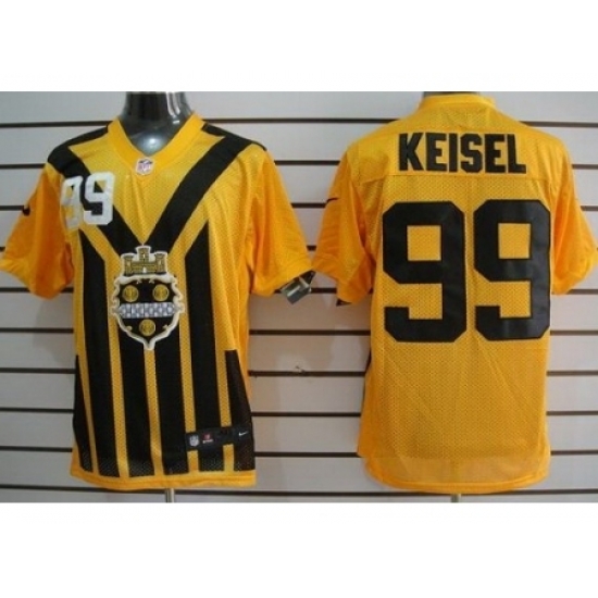 Nike Pittsburgh Steelers 99 Brett Keisel Yellow Elite 1933s Throwback NFL Jersey Nike Pittsburgh Steelers 99 Brett Keisel Yellow Elite 1933s Throwback NFL Jersey
