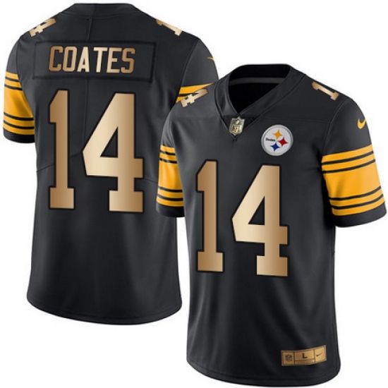Nike Steelers #14 Sammie Coates Black Mens Stitched NFL Limited Gold Rush Jersey Nike Steelers #14 Sammie Coates Black Mens Stitched NFL Limited Gold Rush Jersey