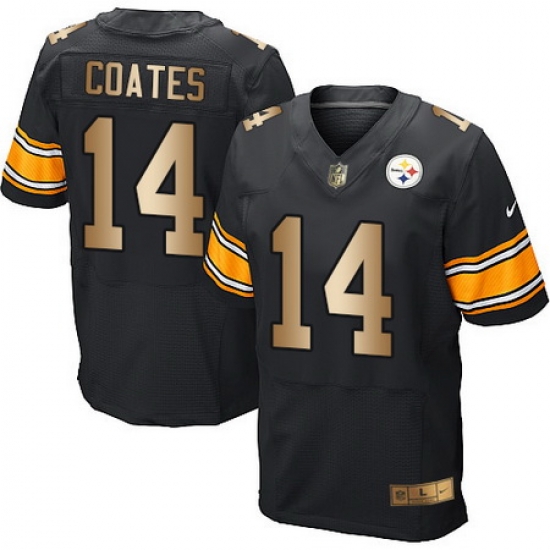 Nike Steelers #14 Sammie Coates Black Team Color Mens Stitched NFL Elite Gold Jersey Nike Steelers #14 Sammie Coates Black Team Color Mens Stitched NFL Elite Gold Jersey