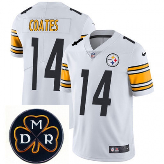 Nike Steelers #14 Sammie Coates White Mens NFL Vapor Untouchable Limited Stitched With MDR Dan Rooney Patch Jersey Nike Steelers #14 Sammie Coates White Mens NFL Vapor Untouchable Limited Stitched With MDR Dan Rooney Patch Jersey