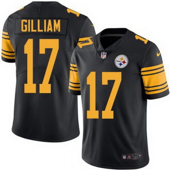 Nike Steelers #17 Joe Gilliam Black Mens Stitched NFL Limited Rush Jersey Nike Steelers #17 Joe Gilliam Black Mens Stitched NFL Limited Rush Jersey