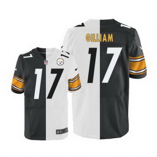 Nike Steelers #17 Joe Gilliam White Black Mens Stitched NFL Elite Split Jersey Nike Steelers #17 Joe Gilliam White Black Mens Stitched NFL Elite Split Jersey