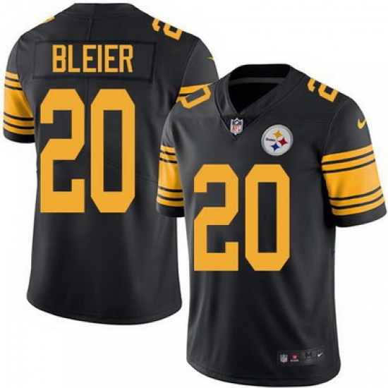 Nike Steelers #20 Rocky Bleier Black Mens Stitched NFL Limited Rush Jersey Nike Steelers #20 Rocky Bleier Black Mens Stitched NFL Limited Rush Jersey