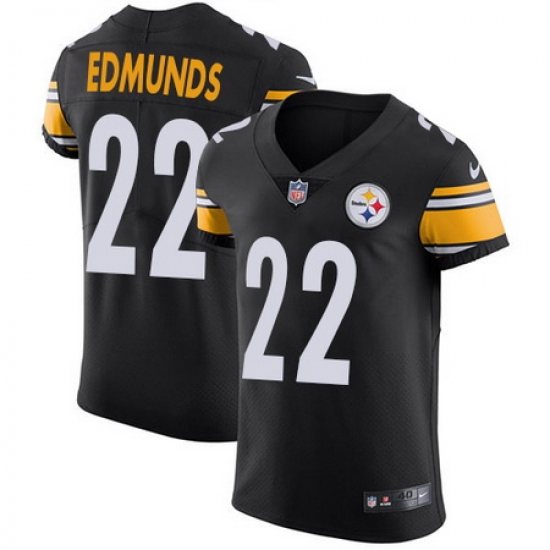 Nike Steelers #22 Terrell Edmunds Black Team Color Mens Stitched NFL Vapor Untouchable Elite Jersey Nike Steelers #22 Terrell Edmunds Black Team Color Mens Stitched NFL Vapor Untouchable Elite Jersey