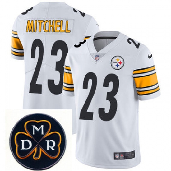 Nike Steelers #23 Mike Mitchell White Mens NFL Vapor Untouchable Limited Stitched With MDR Dan Rooney Patch Jersey Nike Steelers #23 Mike Mitchell White Mens NFL Vapor Untouchable Limited Stitched With MDR Dan Rooney Patch Jersey