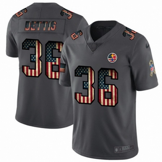 Nike Steelers 36 Jerome Bettis 2019 Salute To Service USA Flag Fashion Limited Jersey Nike Steelers 36 Jerome Bettis 2019 Salute To Service USA Flag Fashion Limited Jersey