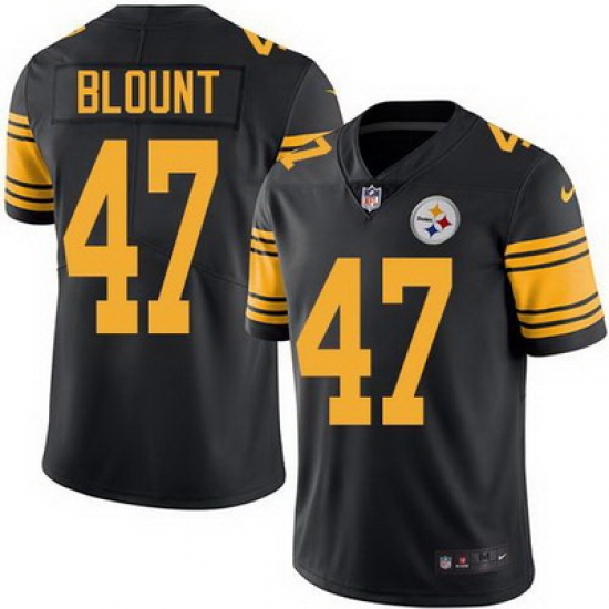 Nike Steelers #47 Mel Blount Black Mens Stitched NFL Limited Rush Jersey Nike Steelers #47 Mel Blount Black Mens Stitched NFL Limited Rush Jersey