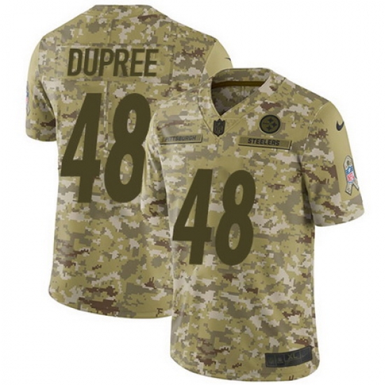 Nike Steelers #48 Bud Dupree Camo Mens Stitched NFL Limited 2018 Salute To Service Jersey Nike Steelers #48 Bud Dupree Camo Mens Stitched NFL Limited 2018 Salute To Service Jersey