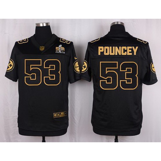 Nike Steelers #53 Maurkice Pouncey Black Mens Stitched NFL Elite Pro Line Gold Collection Jersey Nike Steelers #53 Maurkice Pouncey Black Mens Stitched NFL Elite Pro Line Gold Collection Jersey