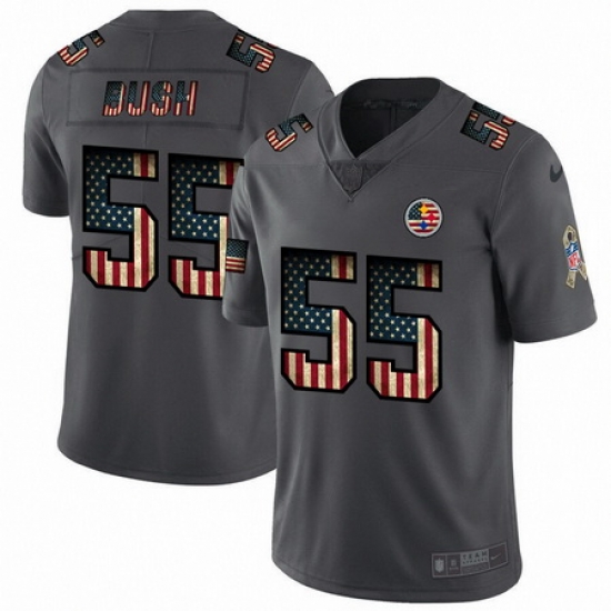 Nike Steelers 55 Devin Bush 2019 Salute To Service USA Flag Fashion Limited Jersey Nike Steelers 55 Devin Bush 2019 Salute To Service USA Flag Fashion Limited Jersey