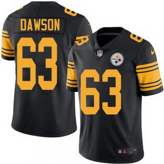 Nike Steelers #63 Dermontti Dawson Black Mens Stitched NFL Limited Rush Jersey Nike Steelers #63 Dermontti Dawson Black Mens Stitched NFL Limited Rush Jersey