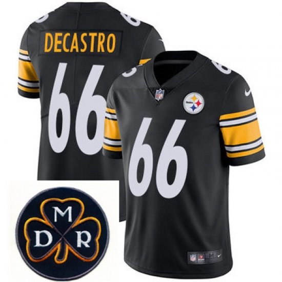 Nike Steelers #66 David DeCastro Black Mens NFL Vapor Untouchable Limited Stitched With MDR Dan Rooney Patch Jersey Nike Steelers #66 David DeCastro Black Mens NFL Vapor Untouchable Limited Stitched With MDR Dan Rooney Patch Jersey