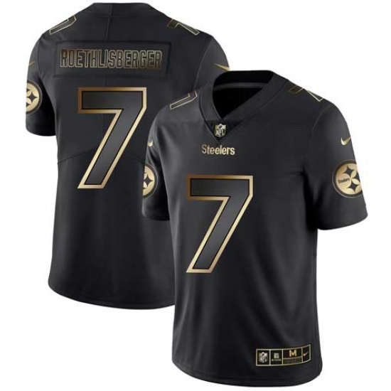Nike Steelers 7 Ben Roethlisberger Black Gold Vapor Untouchable Limited Jersey Nike Steelers 7 Ben Roethlisberger Black Gold Vapor Untouchable Limited Jersey