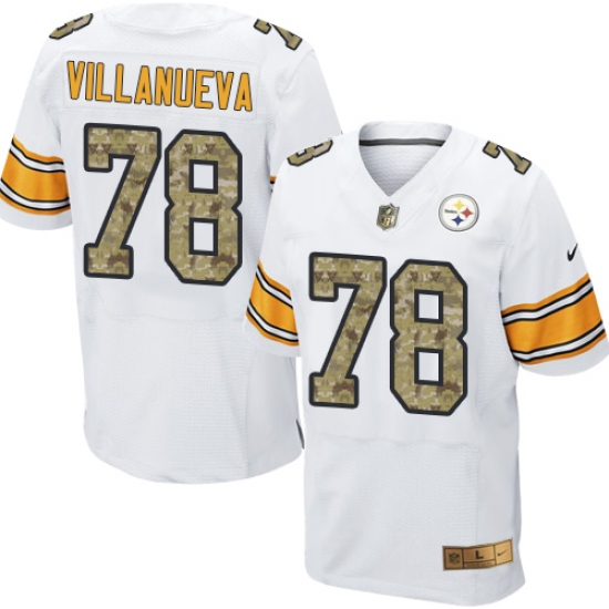 Nike Steelers #78 Alejandro Villanueva White Camo Mens Stitched NFL Elite Jersey Nike Steelers #78 Alejandro Villanueva White Camo Mens Stitched NFL Elite Jersey