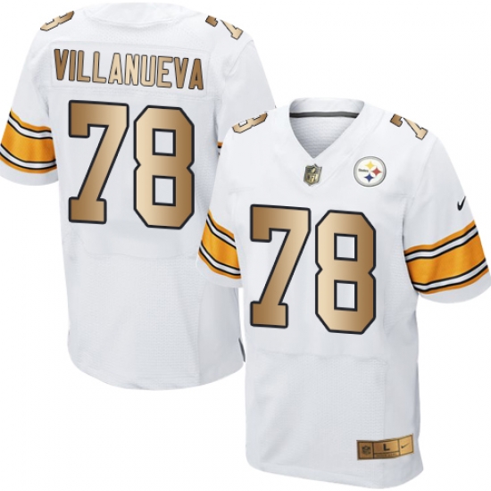 Nike Steelers #78 Alejandro Villanueva White Mens Stitched NFL Elite Gold Jersey Nike Steelers #78 Alejandro Villanueva White Mens Stitched NFL Elite Gold Jersey