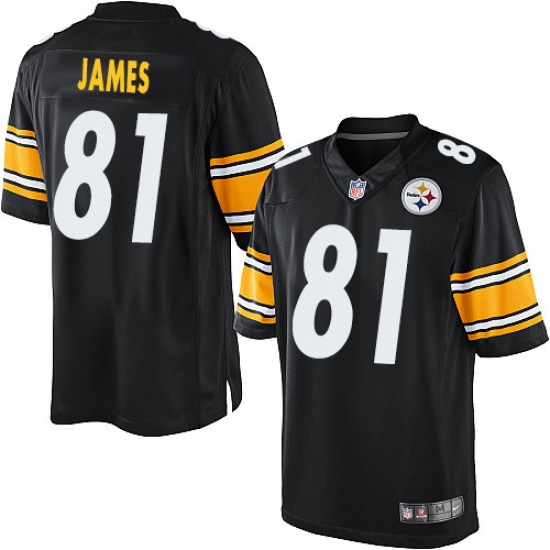 Nike Steelers #81 Jesse James Mens Black Elite Jersey Nike Steelers #81 Jesse James Mens Black Elite Jersey