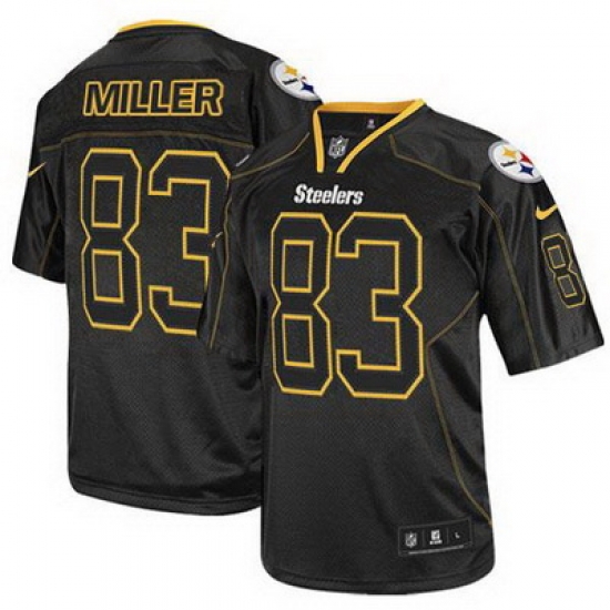 Nike Steelers #83 Heath Miller Lights Out Black Mens Stitched NFL Elite Jersey Nike Steelers #83 Heath Miller Lights Out Black Mens Stitched NFL Elite Jersey