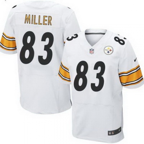 Nike Steelers #83 Heath Miller White Mens Stitched NFL Elite Jersey Nike Steelers #83 Heath Miller White Mens Stitched NFL Elite Jersey