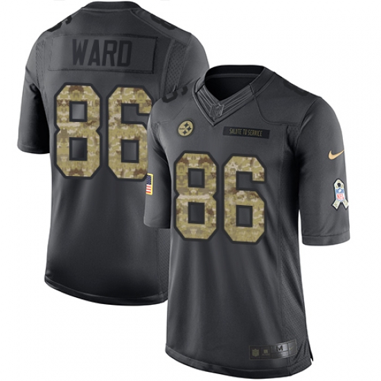 Nike Steelers #86 Hines Ward Black Mens Stitched NFL Limited 2016 Salute to Service Jersey Nike Steelers #86 Hines Ward Black Mens Stitched NFL Limited 2016 Salute to Service Jersey