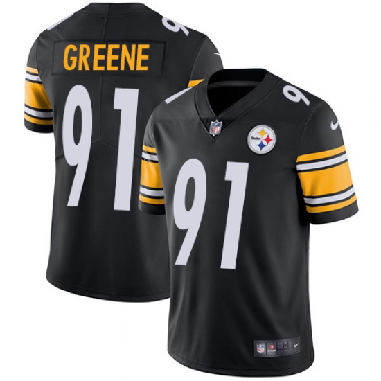 Nike Steelers #91 Kevin Greene Black Team Color Mens Stitched NFL Vapor Untouchable Limited Jersey Nike Steelers #91 Kevin Greene Black Team Color Mens Stitched NFL Vapor Untouchable Limited Jersey