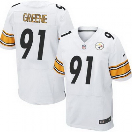 Nike Steelers #91 Kevin Greene White Mens Stitched NFL Elite Jersey Nike Steelers #91 Kevin Greene White Mens Stitched NFL Elite Jersey