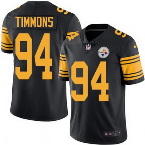 Nike Steelers #94 Lawrence Timmons Black Mens Stitched NFL Limited Rush Jersey Nike Steelers #94 Lawrence Timmons Black Mens Stitched NFL Limited Rush Jersey