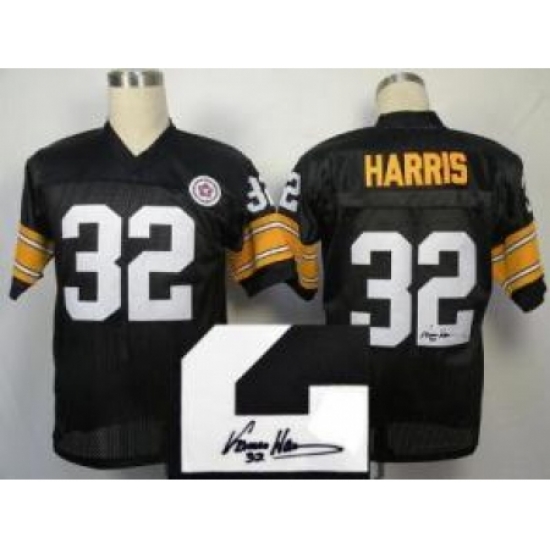 Pittsburgh Steelers 32 Franco Harris Black Throwback M&N Signed NFL Jerseys Pittsburgh Steelers 32 Franco Harris Black Throwback M&N Signed NFL Jerseys